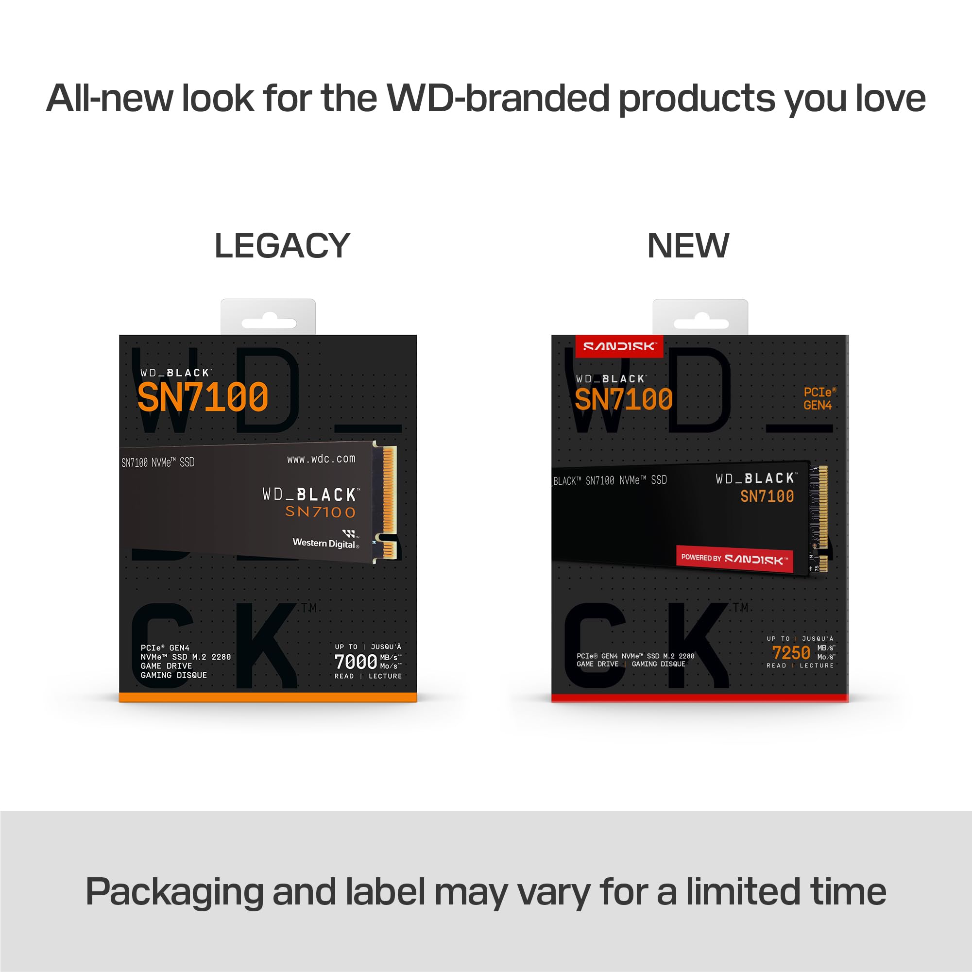 WD_BLACK SN7100 NVMe SSD 2 TB Für Desktop, Laptop & Handheld